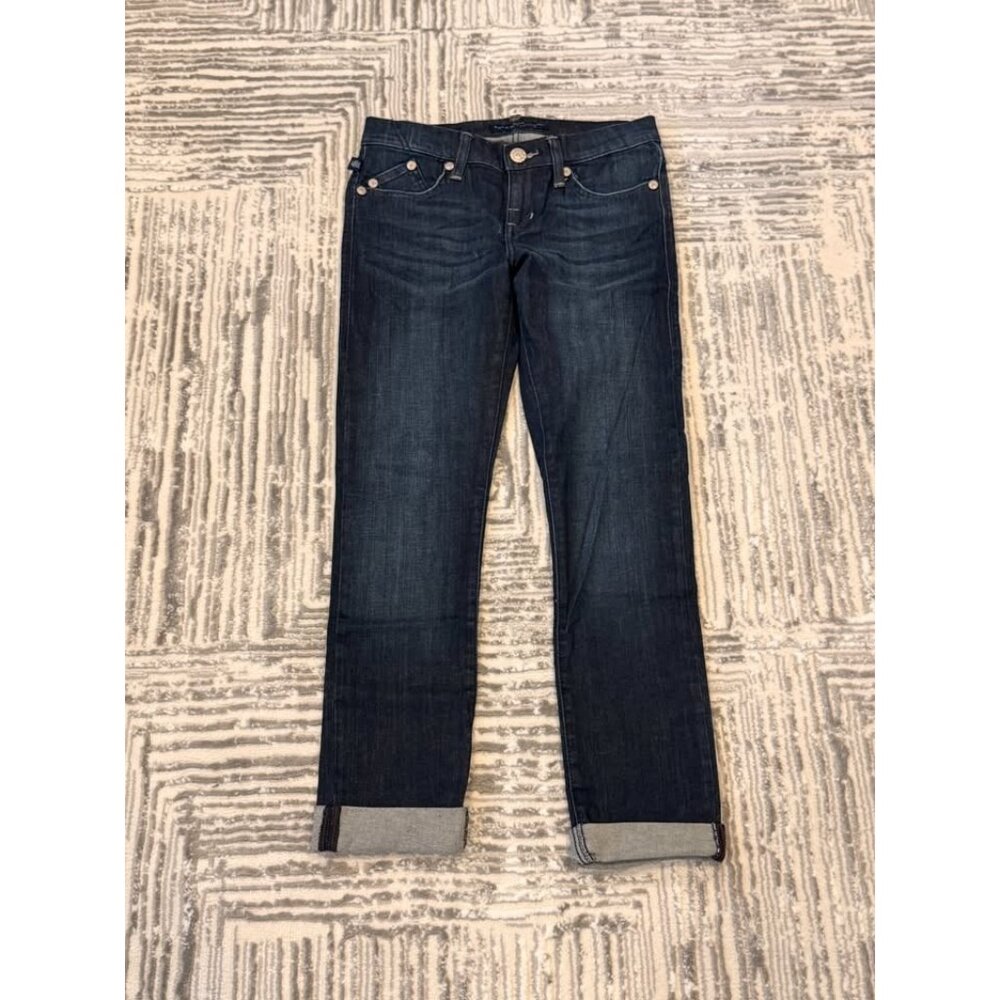 NEW Rock & Republic women's size 4 dark blue cropped denim jeans MSRP $75